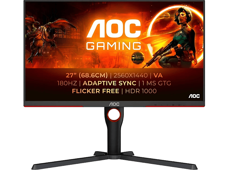 Monitor gaming - AOC Q27G3XMN/BK