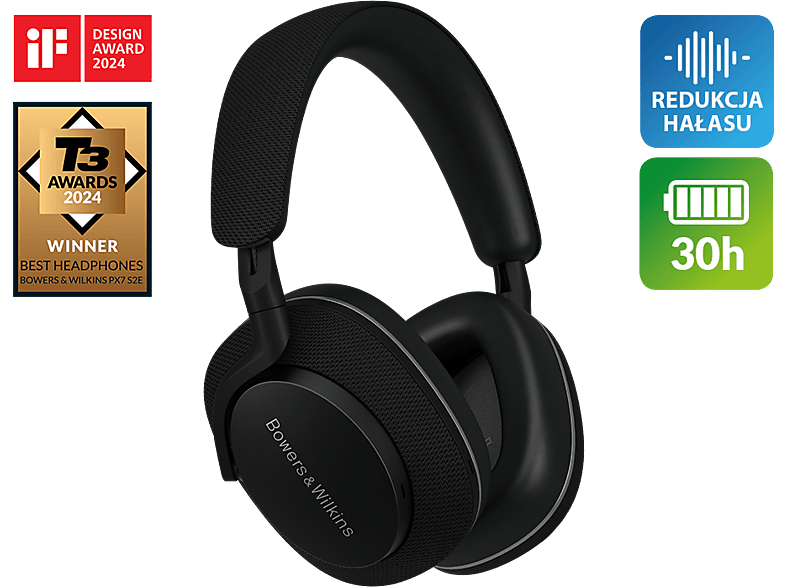 Słuchawki Bowers & Wilkins Słuchawki bezprzewodowe nauszne Bowers & Wilkins Px7 S2e 30 godzin pracy – zdjęcie 2