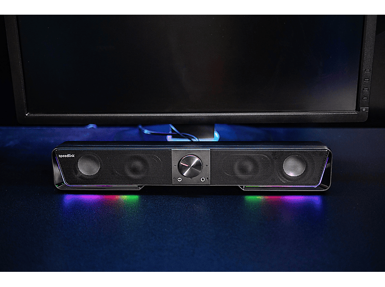 SPEEDLINK gravity RGB Stereo Soundbar, schwarz — Foto 3 von 5