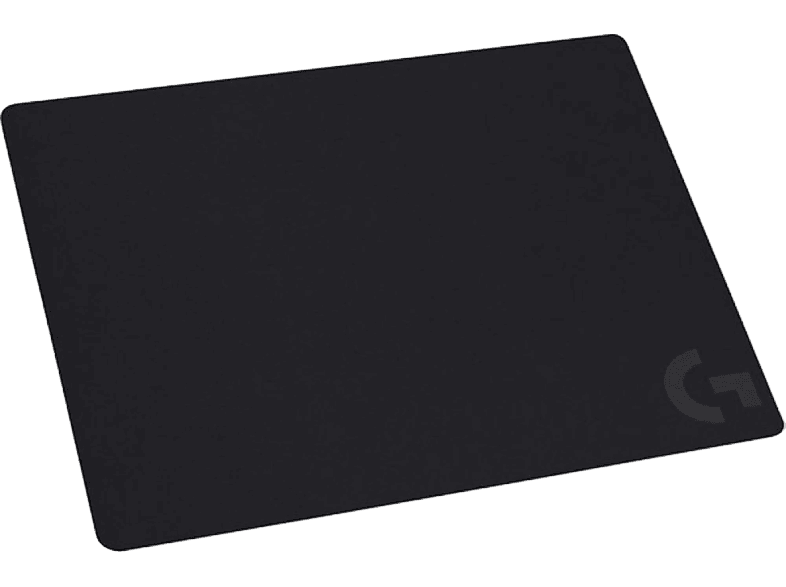 Schwarzes Mauspad mit G-Logo in der Ecke.