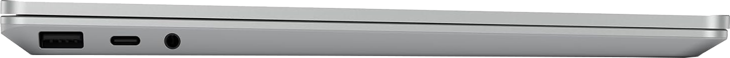 Egy eszköz oldalsó nézete, USB-porttal, USB-C porttal és fejhallgató-csatlakozóval.