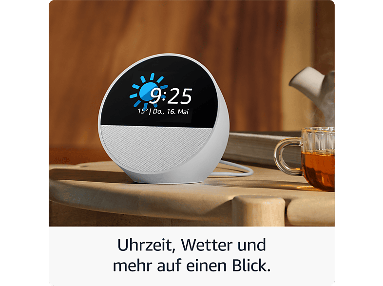 Amazon Echo Spot (2024) with Smart Clock Alexa, Black; Sprachgesteuerter Lautsprecher — Foto 3 von 5