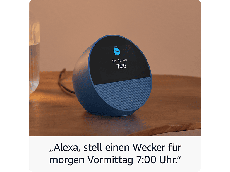 Amazon Echo Spot (2024) with Smart Clock Alexa, Black; Sprachgesteuerter Lautsprecher — Foto 5 von 5