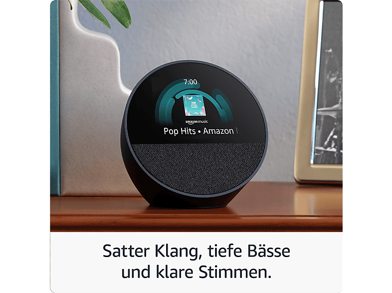 Amazon Echo Spot (2024) with Smart Clock Alexa, White; Sprachgesteuerter Lautsprecher — Foto 4 von 5