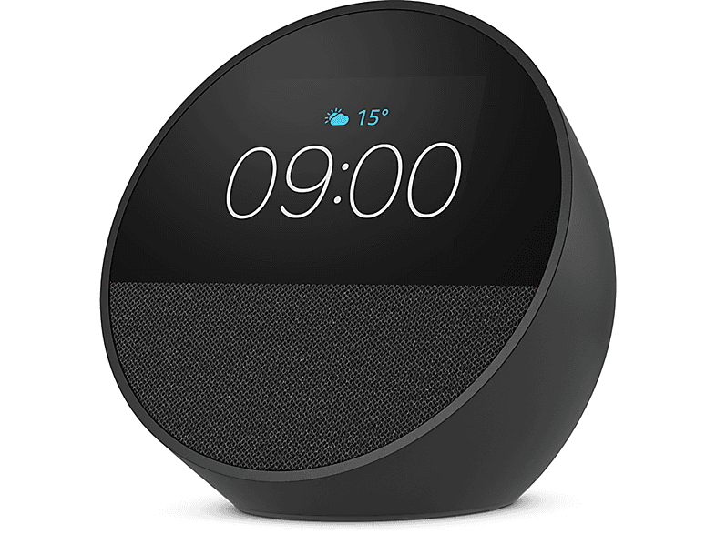 AMAZON Echo Spot (2024) Smarter Wecker, Black Sprachassistenten/ Smart