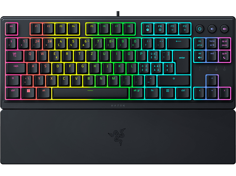 RAZER Ornata V3 Tenkeyless [CH Layout], Gaming-Tastatur, Hybrid, Razer Mecha-Membran, Kabelgebunden, Schwarz
