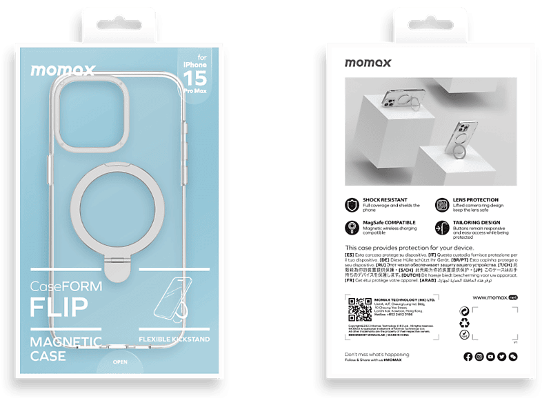 MOMAX MXAP23XLTGS iPhone 15 Pro Max Bundle Set (Kılıf+Ekran+Lens