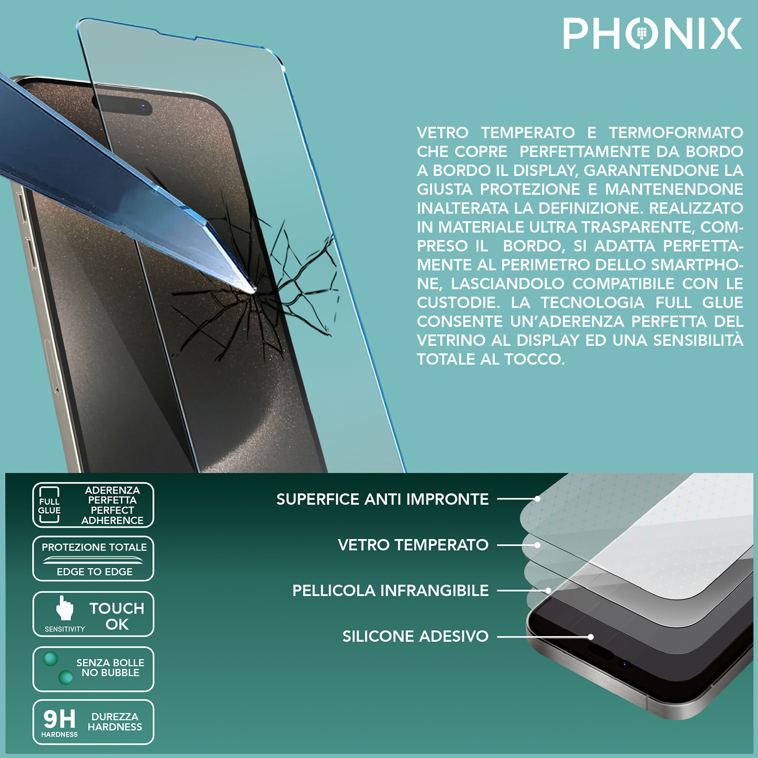 4PCS Pellicola ceramica trasparente per iPhone 17 16 15 14