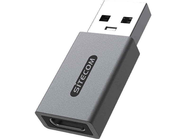 SITECOM USB-A / USB-C Mini Adapter, Grau