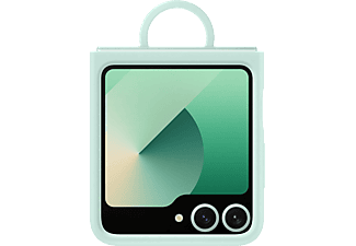SAMSUNG Galaxy Z Flip 6 Yüzüklü Silikon Telefon Kılıfı Mint