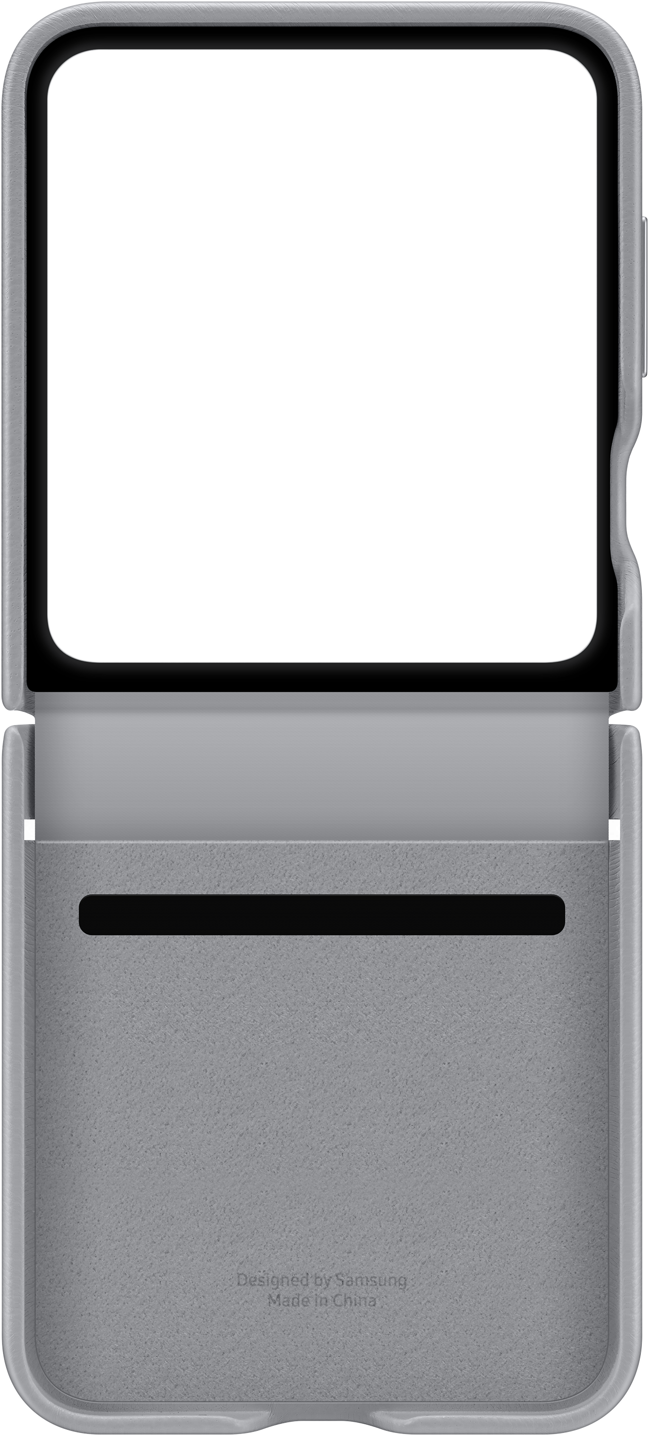 Szürke telefontok fekete képernyővel, a Samsung tervezte.
