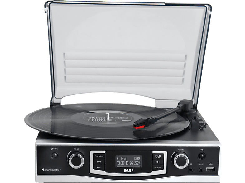 Soundmaster PL590SW Plattenspieler mit DAB+/UKW Stereoradio & Encoding; Kompaktanlage — Foto 3 von 4