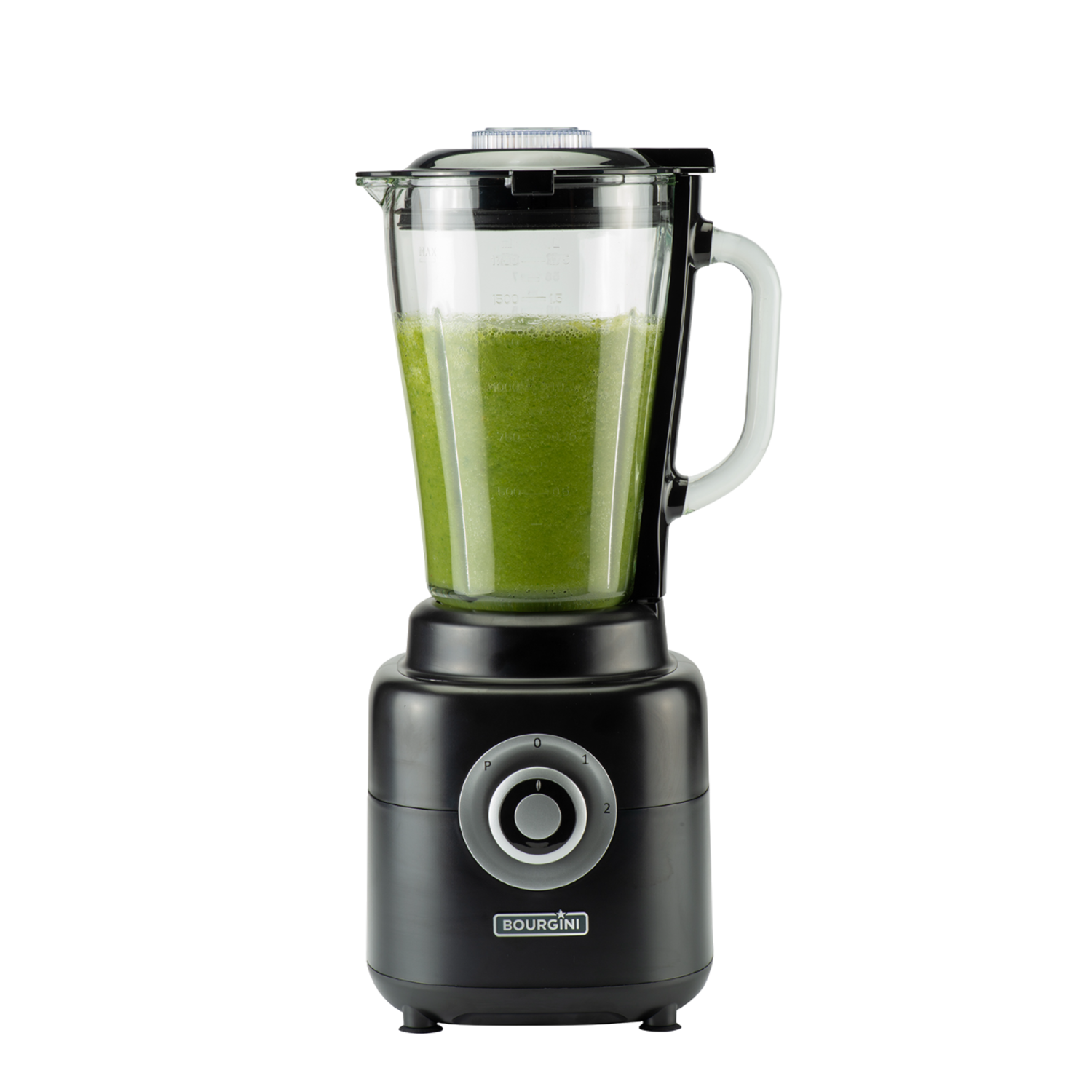 Bourgini Power Blender 1,75L Blender to go met beker Smoothie blender en ijscrusher- 1000 Watt Zwart