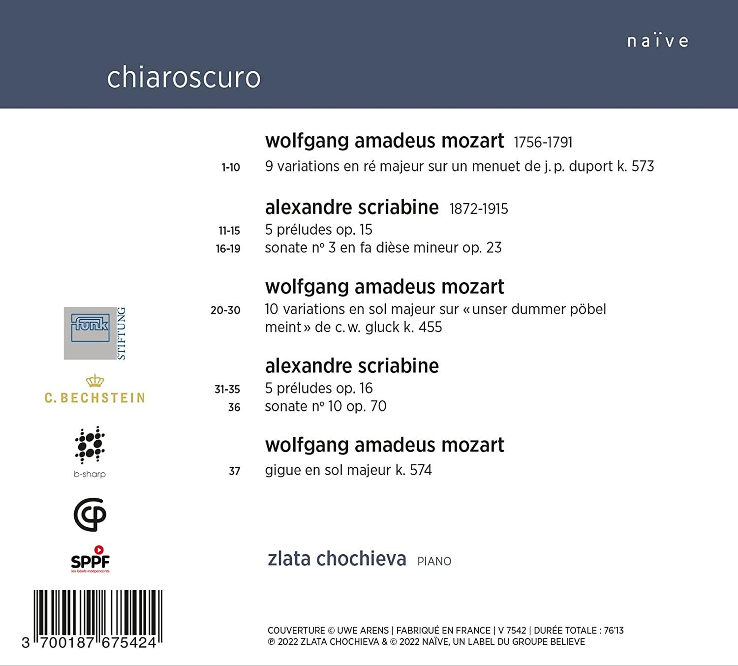 Zlata Chochieva - Chiaroscuro  - (CD)