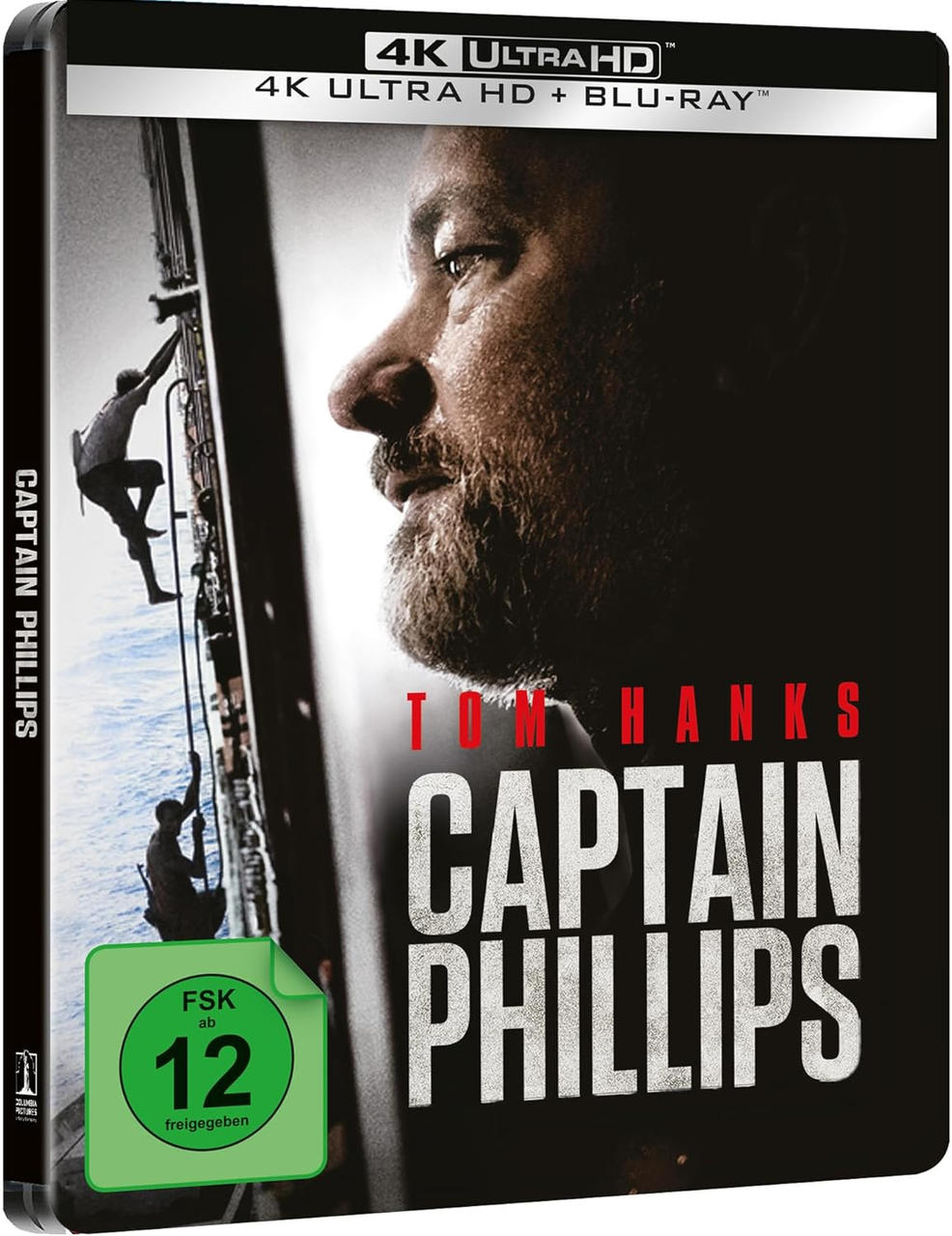DVD-Hülle des Films Captain Phillips, mit Tom Hanks auf dem Cover.