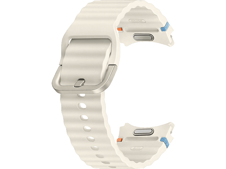 SAMSUNG Sport Band (S/M) Galaxy Watch 7/6/5, Ersatz Armband, Samsung, Cream Hydrierter Nitrilkautschuk, Metall