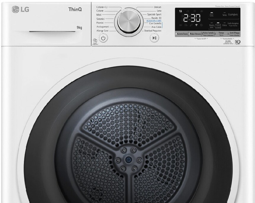 Suszarka LG RC90V5AV6N Pompa ciepła DUAL Inverter Biały 9 kg