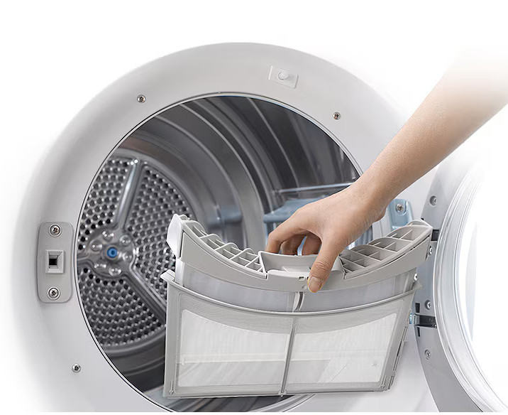 Suszarka LG RC90V5AV6N Pompa ciepła DUAL Inverter Biały 9 kg
