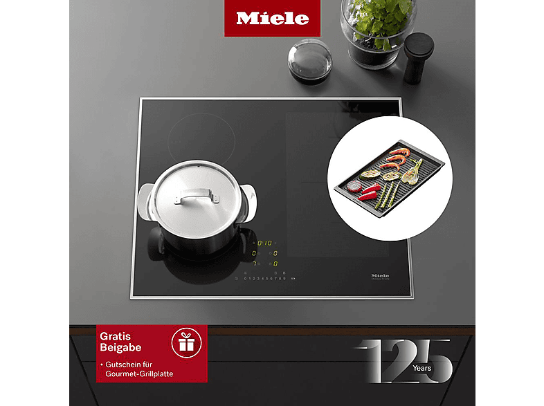MIELE KM 7466 FR 125 Edition Induktionskochfeld (626 mm breit, 4 Kochzonen)