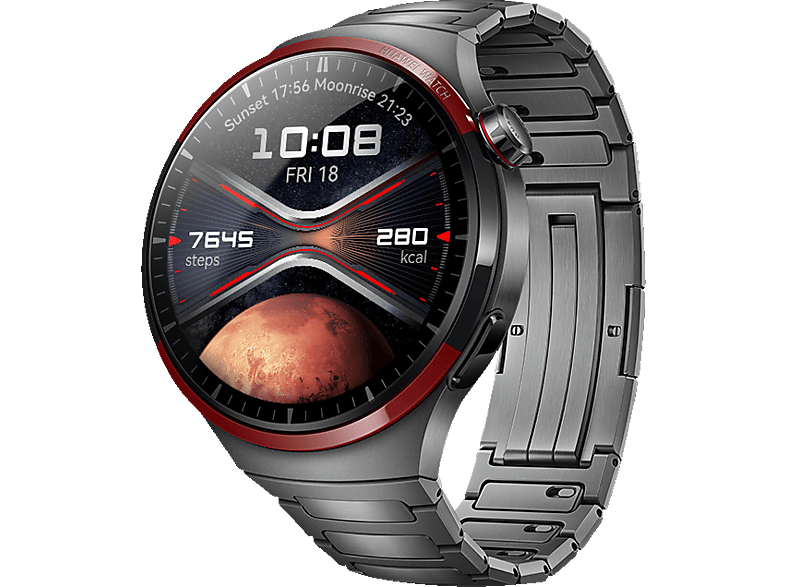 Smartwatches HUAWEI Watch 4 Pro Space Edition Smartwatches Titanium Titanium 140 210 mm Dunkelgrau MediaMarkt