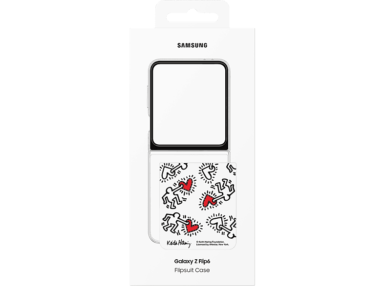 Funda móvil - Samsung Flipsuit Case, Para Galaxy Z Flip6, Efectos LED, Transparent-White
