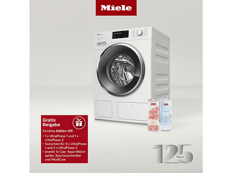 MIELE WWI880 WPS 125 Gala Edition Waschmaschine (9 kg, 1600 U/Min., A, Flusenfilter, Fremdkörperfilter)