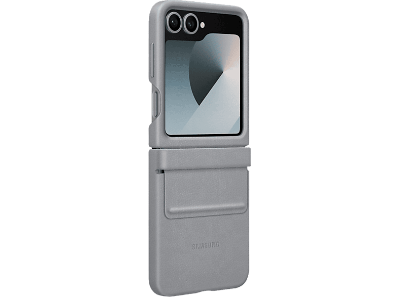Samsung Galaxy Z Flip 6 Back Cover Kunstleer Grijs