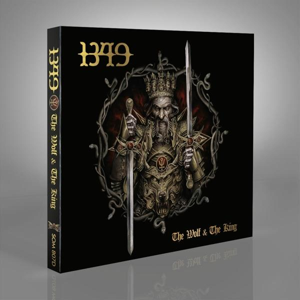 Albumcover mit einem König in Gold, der zwei Schwerter hält.