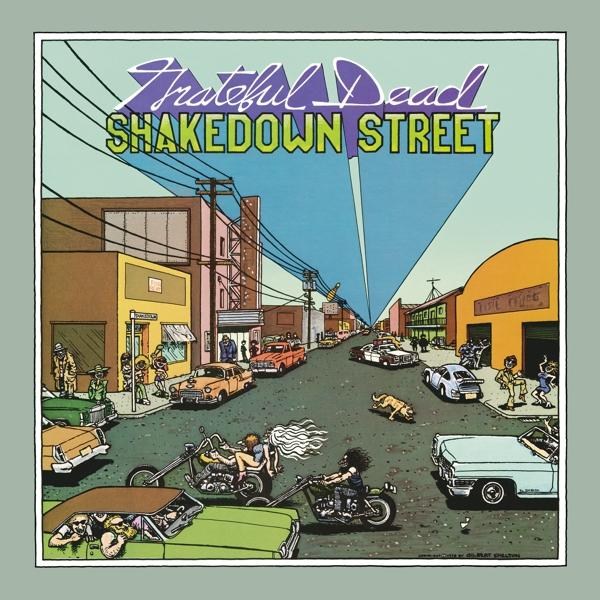 Albumcover mit Straßenszene. Autos, Gebäude und Menschen sind im Bild.