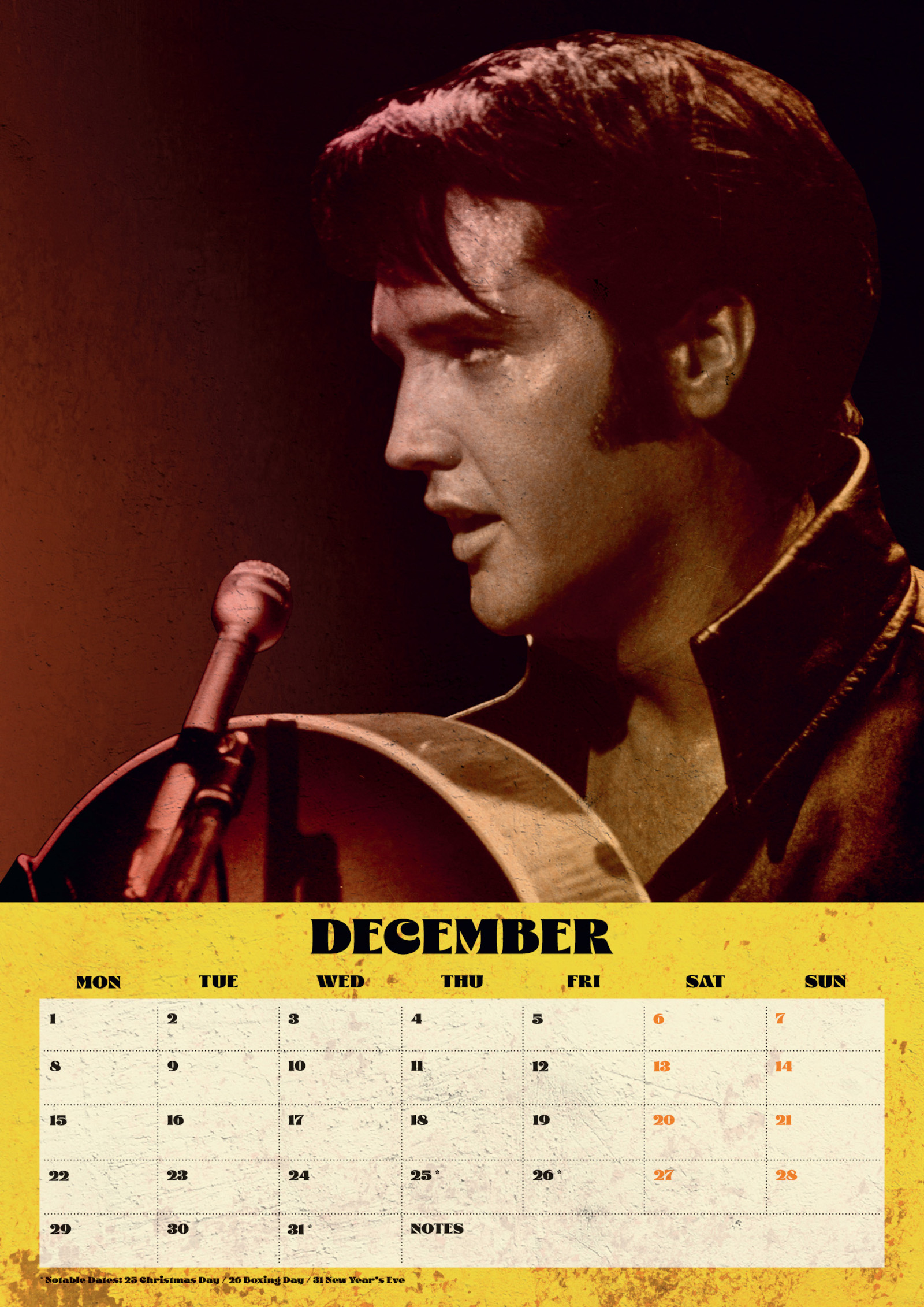 Elvis Presley - Official 2025 Calendar - A3-as naptár