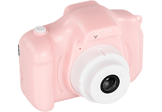 ACTON Full HD Dijital Çocuk Fotoğraf Makinesi Pembe Silikon Kılıflı (Köpek)_0