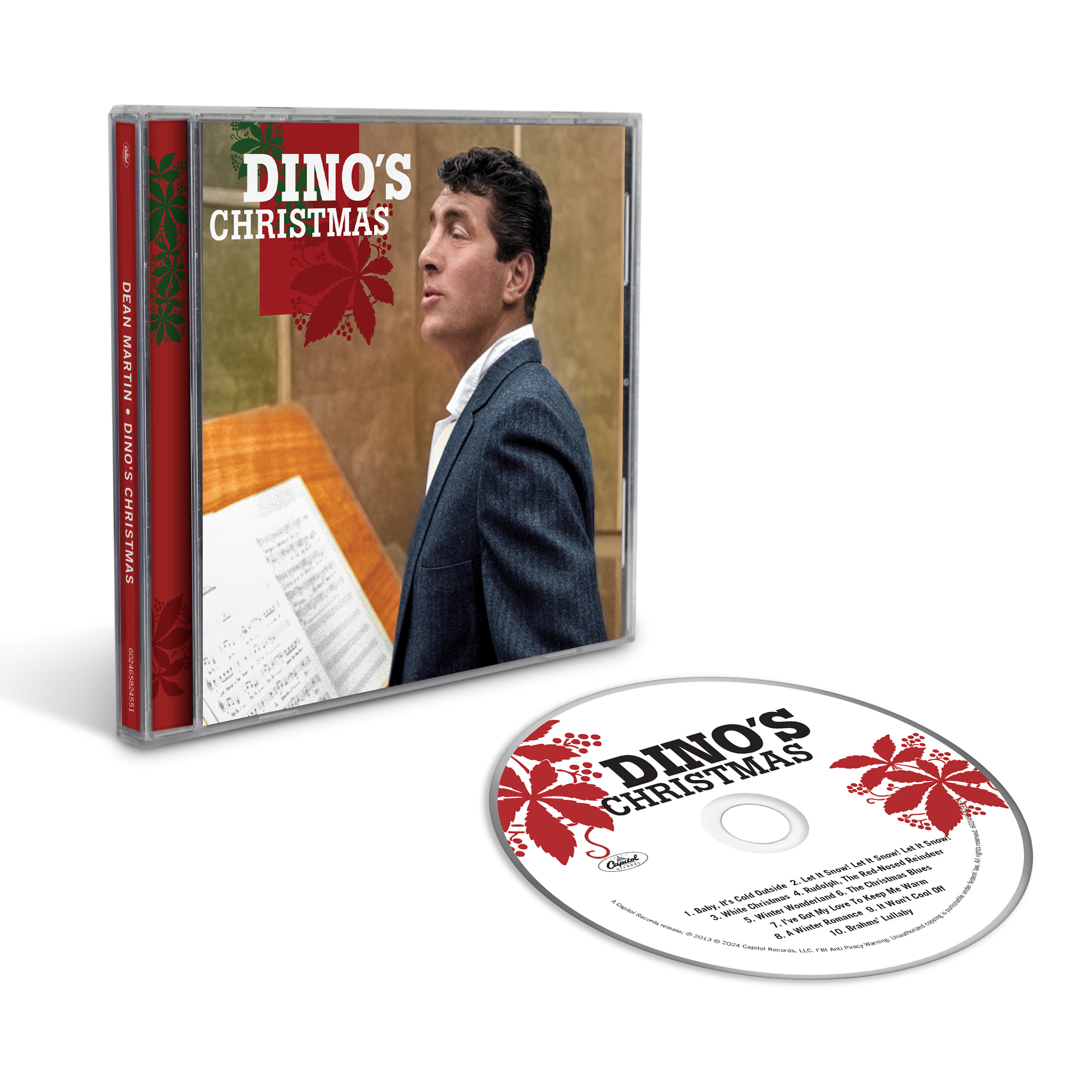 Dean Martins Weihnachts-CD und Hülle mit Cover-Art von Dean Martin.