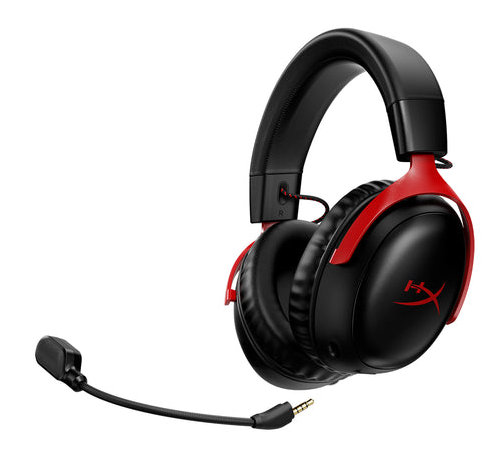 Zestaw słuchawkowy HyperX Cloud II, czerwono-czarny, z mikrofonem.