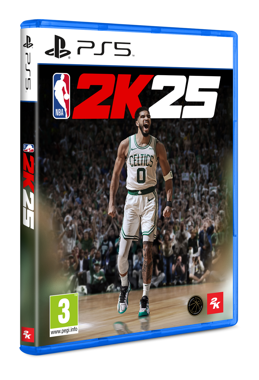Caja de juego PS5 con la portada de NBA 2K25 con un jugador de baloncesto.