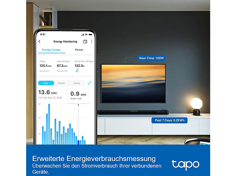 Thumbnail - TAPO Energieverbrauchsanzeige (4er Pack) Smarte Mini WLAN Steckdose