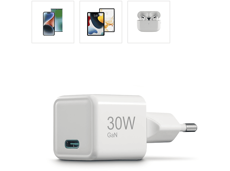 Hama Schnellladegerät, USB-C, PD, 30 W, Weiß — Foto 4 von 5
