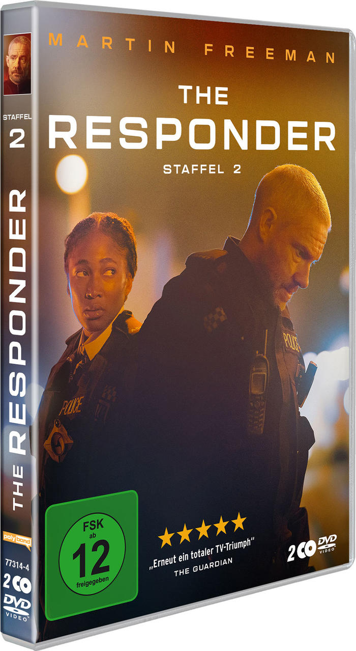DVD-Hülle für 'The Responder'. Enthält Schauspieler und Titeltext auf Deutsch. FSK 12 Bewertung.