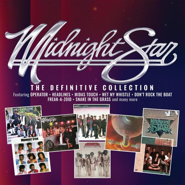Albumcover mit Midnight Star-Titel. Mehrere Albumcover darunter.