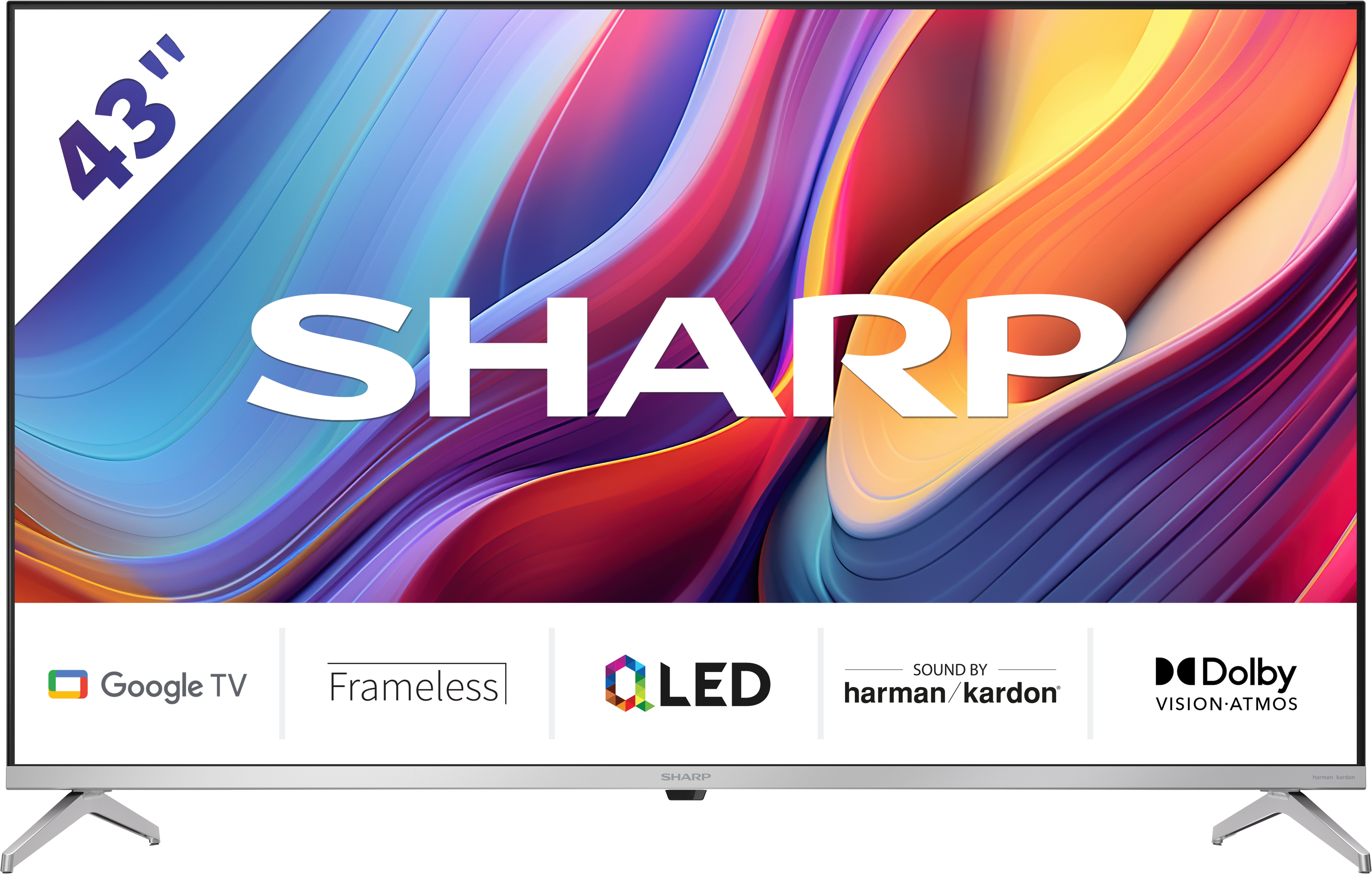 SHARP 43GP6265E 4K UHD QLED Google TV, 108cm