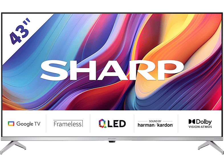 SHARP 43GP6265E 4K UHD QLED Google TV, 108cm