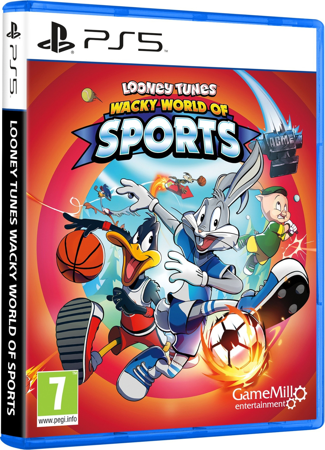 Pochette du jeu Looney Tunes Wacky World of Sports avec des personnages.