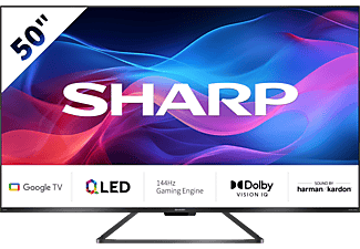 SHARP 50GR8265E 4K UHD 144Hz QLED Google TV, 126cm