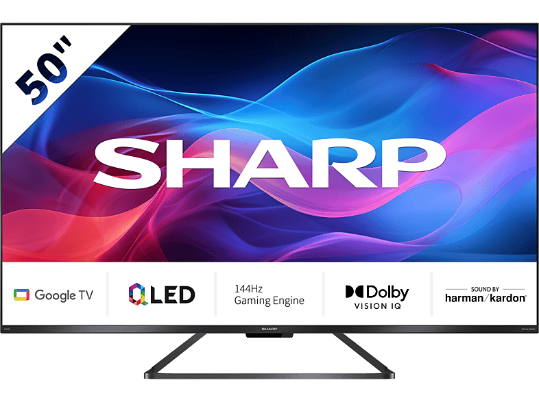 SHARP 50GR8265E 4K UHD 144Hz QLED Google TV, 126cm