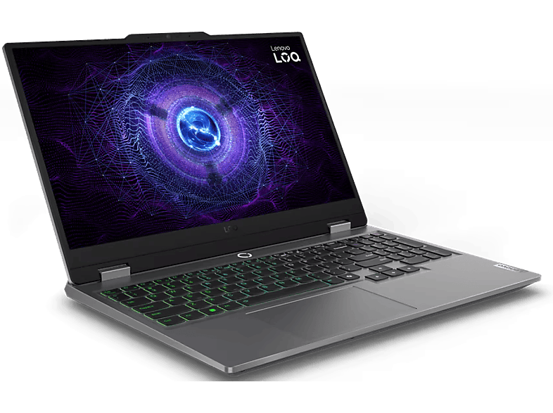 LENOVO LOQ 15IAX9 83GS00E2HV Szürke Gamer laptop (15,6" FHD/Core i5/24GB/1024 GB SSD/RTX4050 6GB/NoOS)