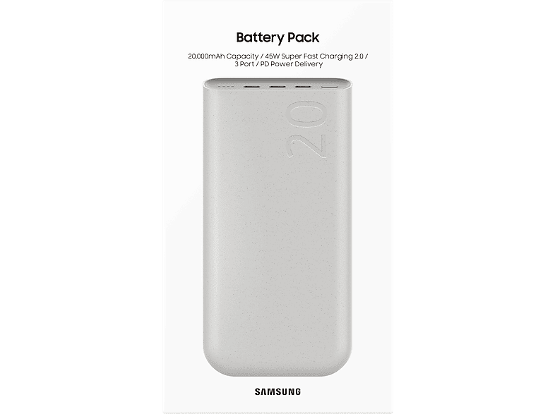 Samsung EB-P4520XUEGEU batería externa 20000 mAh Beige – imagen 2