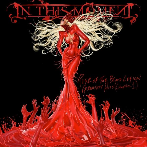 Albumcover-Artwork. Rote Figur mit langen blonden Haaren und Händen, die aus einem roten Pool nach oben greifen.