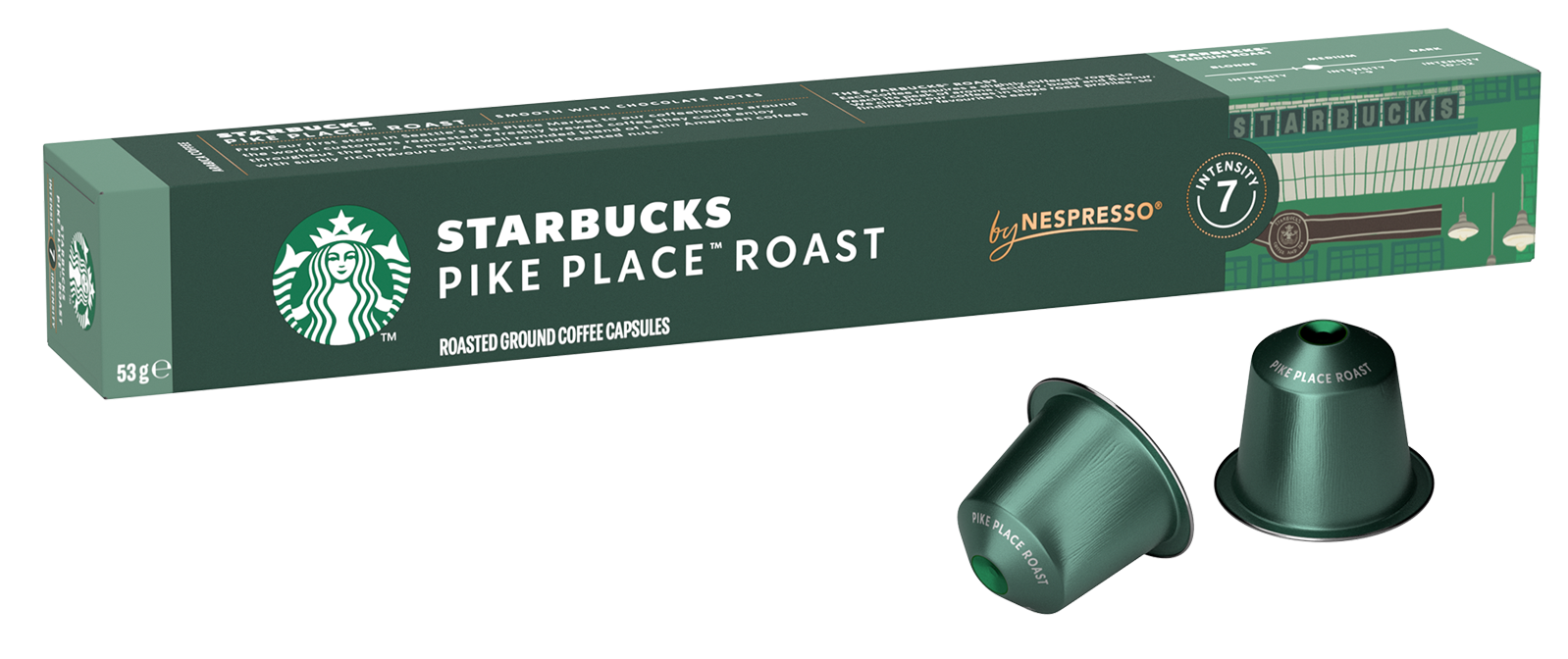 NESTLÉ Starbucks by Nespresso Pike Place Roast kávé, 53g
