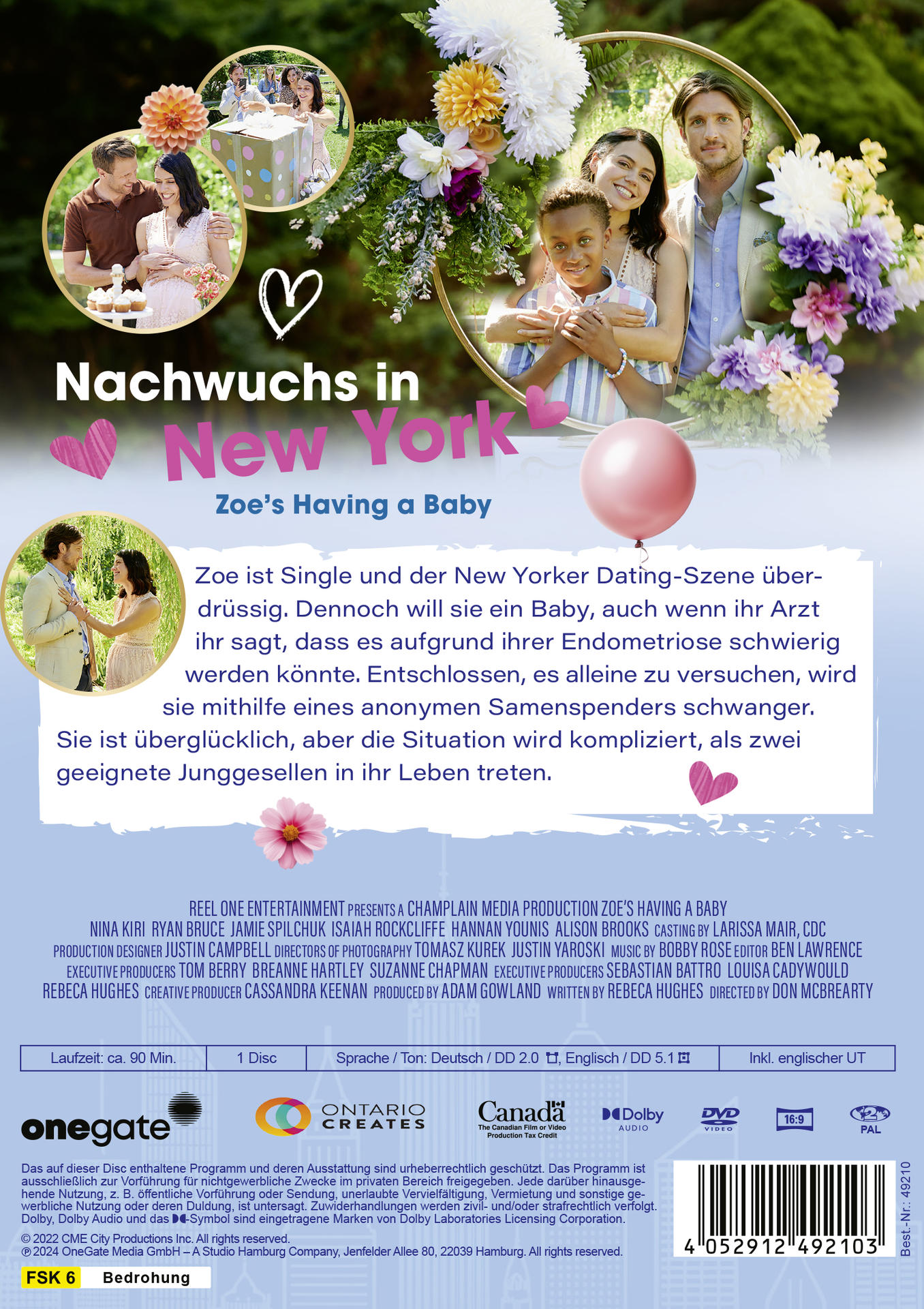 DVD-Cover mit Text und Bildern. Es zeigt eine Hochzeitsszene und Text auf Deutsch.