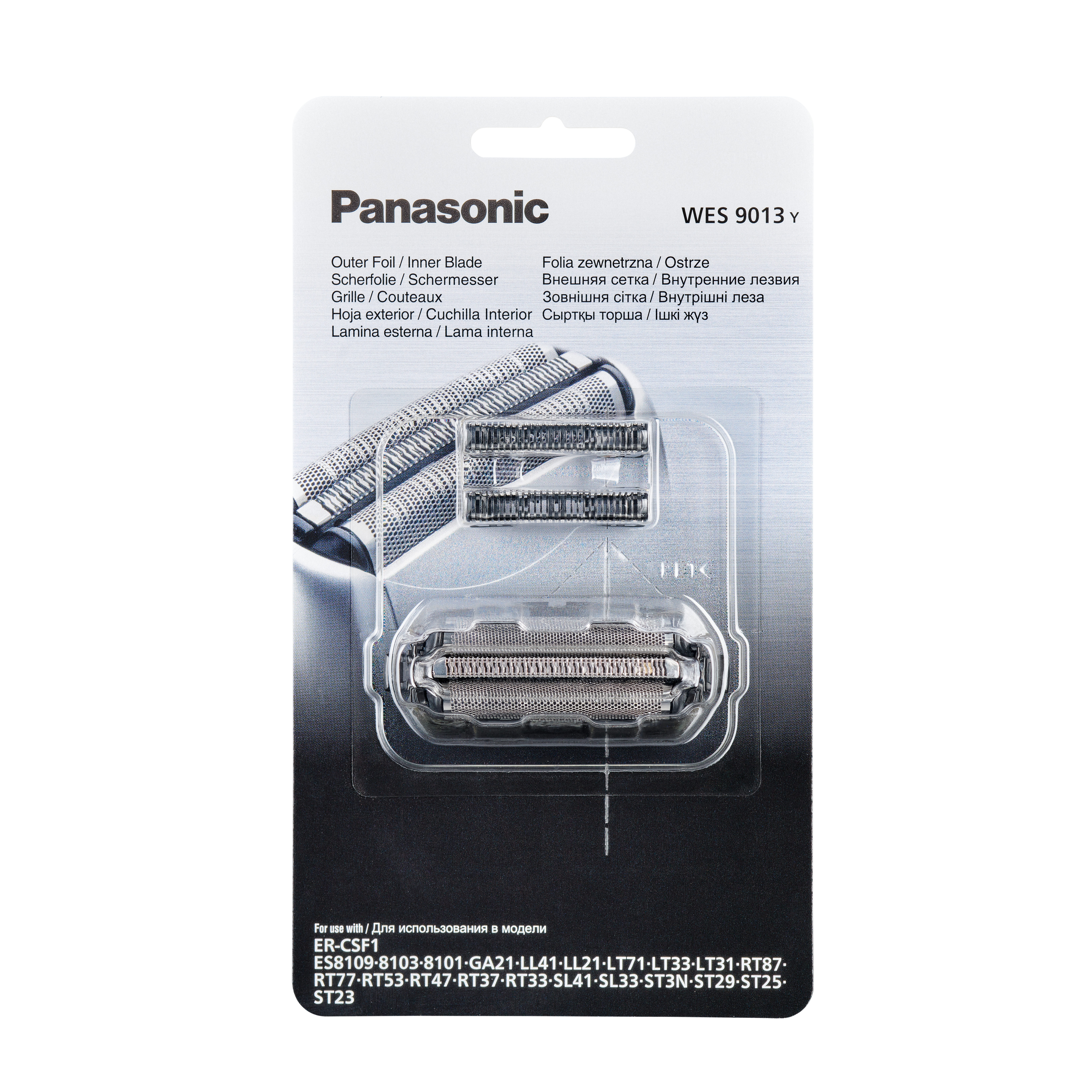Panasonic Rasierer Ersatzköpfe in einer Blisterpackung.