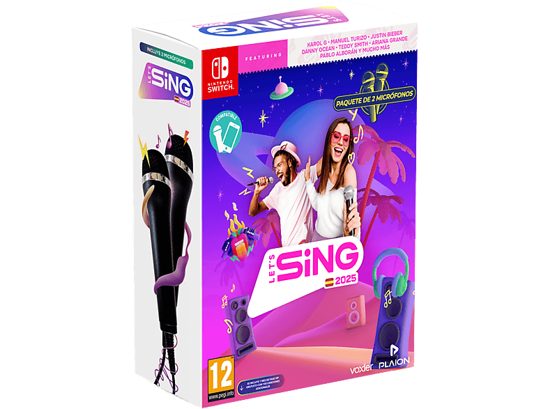 Nintendo Switch Let's Sing 2025 + 2 micrófonos